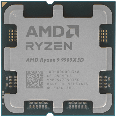 Процессор AMD Ryzen 9 9900X3D 4,4Гц (5,5ГГц Turbo) 12C/24T 128MB L3 120W AM5 OEM 100-000001368