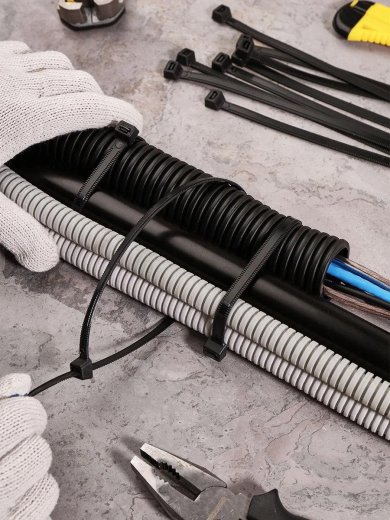 Хомут нейлоновый 5-120 чер. уп.100