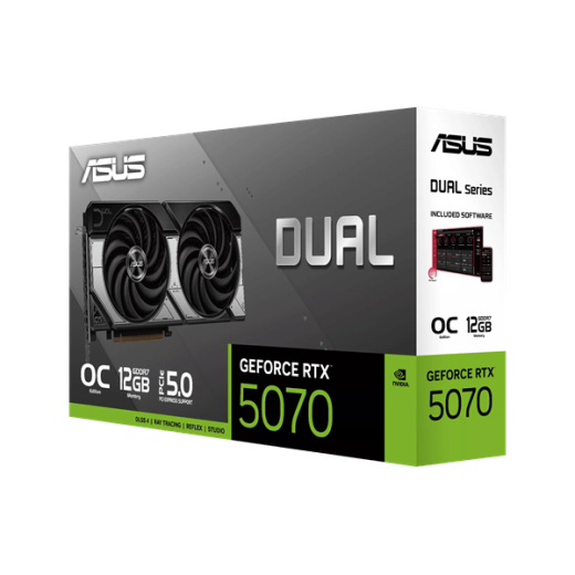 Видеокарта ASUS GeForce RTX5070 12GB DUAL OC Edition GDDR7 192-bit 1xHDMI 3xDP DUAL-RTX5070-O12G