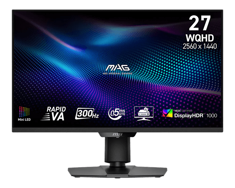 Монитор 27" MSI MAG 274QPF X30MV Rapid VA 2560x1440 300Hz 0.5ms 1000cd/m2 4500:1 2xHDMI 1xDP HAS
