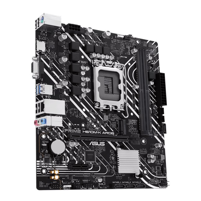 Материнская плата ASUS PRIME  H610M-K ARGB, LGA1700 2xDDR5 4xSATA3 M.2 VGA HDMI mATX