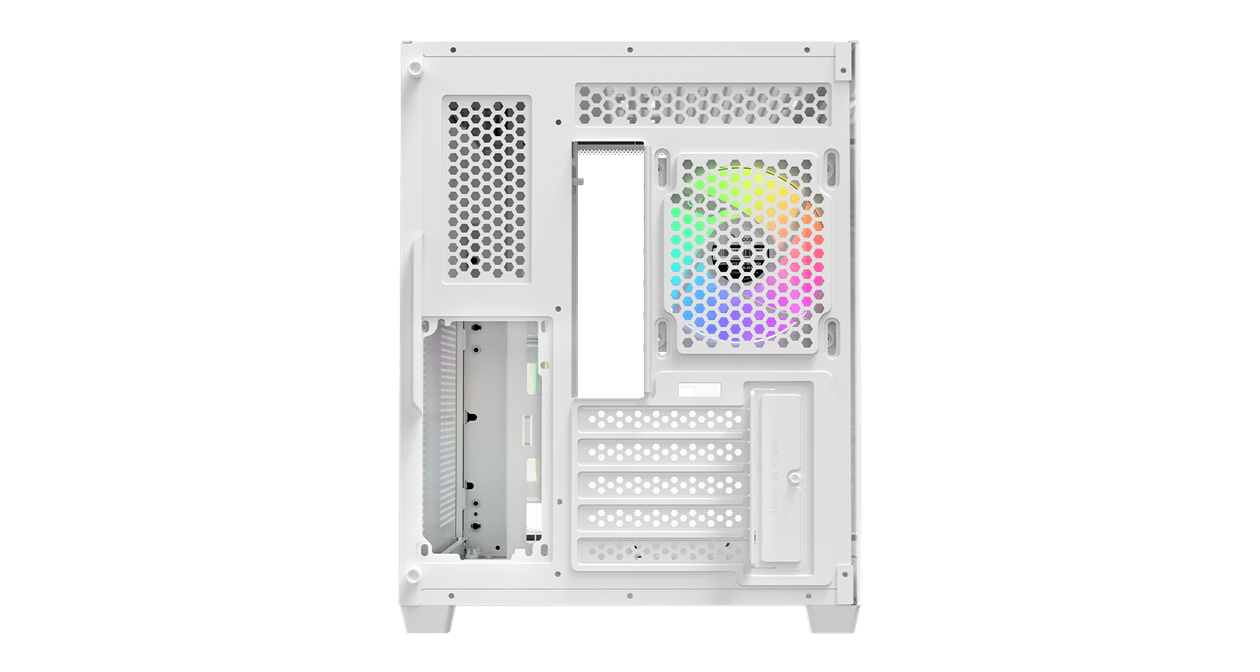 Корпус Ocypus Iota C50 WH Curve ARGB Digital mATX/ITX 2xUSB Type-C Белый Iota-C50-WHD300CD-GL