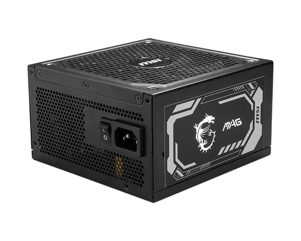 Блок питания MSI 1250W, MAG A1250GL PCIE5, Full Modular, ATX, 80+ GOLD, КПД >90%, Fan 135mm, Черный