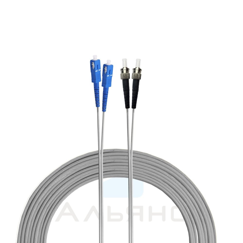 Патчкорд ST/UPC-SC/UPC 2мм MM 62,5/125 OM1 Duplex - 3 м