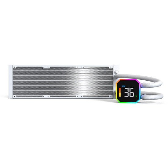 Водяное охлаждение для CPU Montech HyperFlow Digital 360 (W) TDP 350W 3x120 115x-1851/AM3-AM5 White