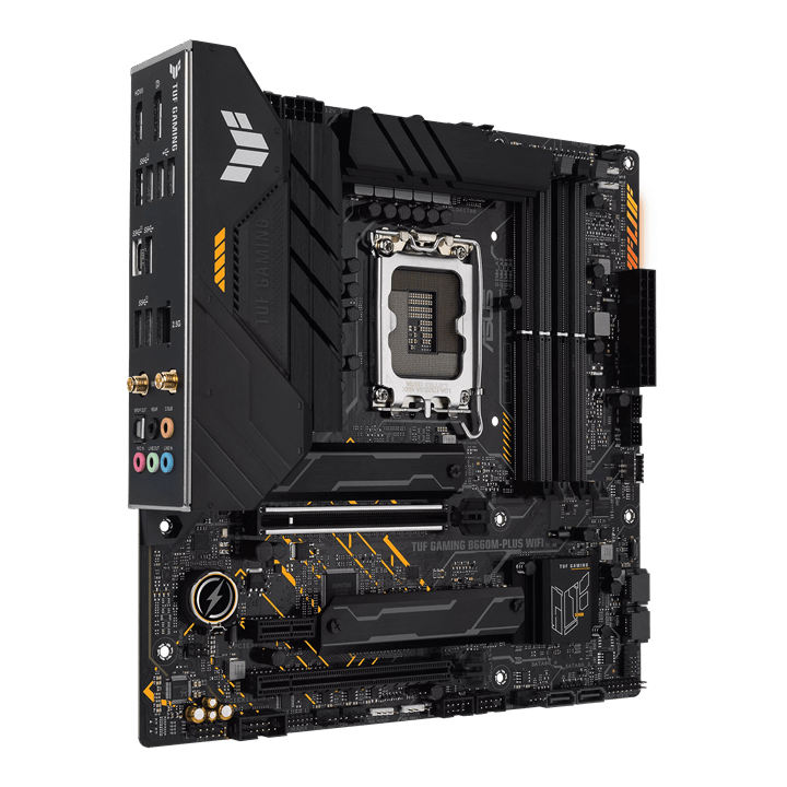 Материнская плата ASUS TUF GAMING B660M-PLUS WIFI, LGA1700 4xDDR5 4xSATA3 RAID 2xM.2 HDMI DP mATX