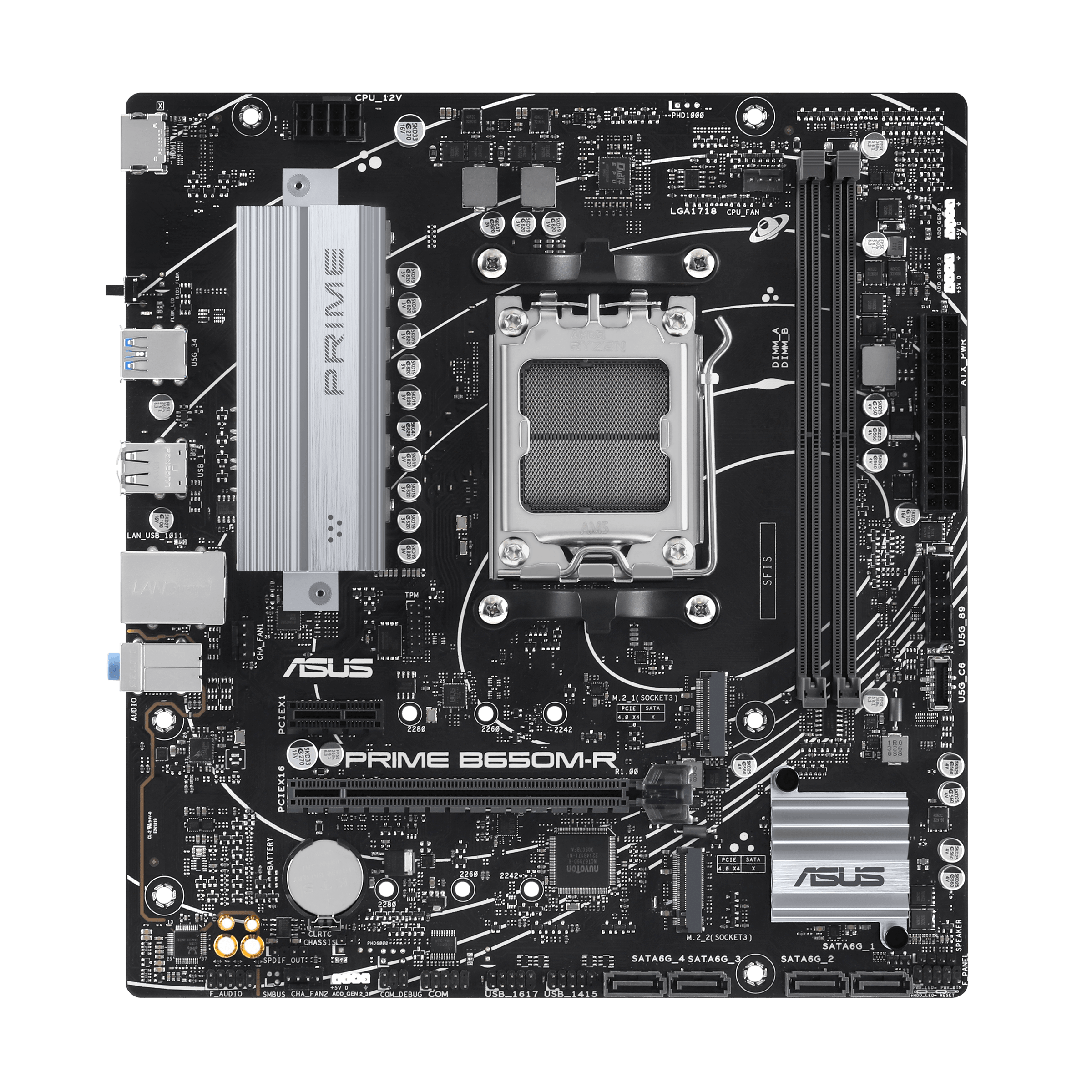 Материнская плата ASUS PRIME B650M-R AM5 2xDDR5 4xSATA3 RAID 2xM.2 HDMI mATX