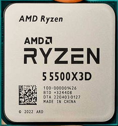 Процессор AMD Ryzen 5 5500X3D 3ГГц (4 ГГц Turbo) AM4 7nm, 6/12, L2 3Mb, L3 96Mb, 105W, OEM