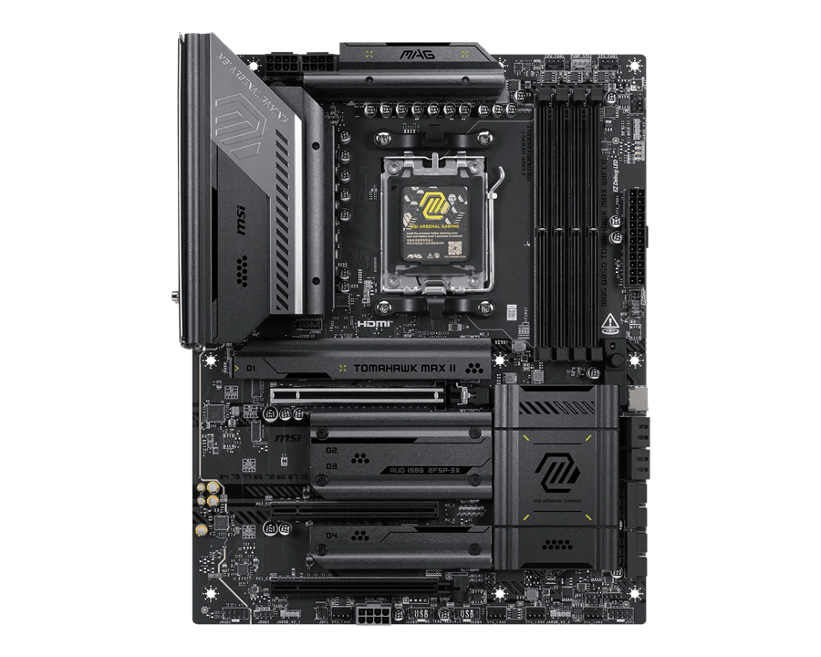 Материнская плата MSI MAG B850 TOMAHAWK MAX WIFI II AM5 4xDDR5 4xSATA3 4xM.2 RAID 1xHDMI ATX