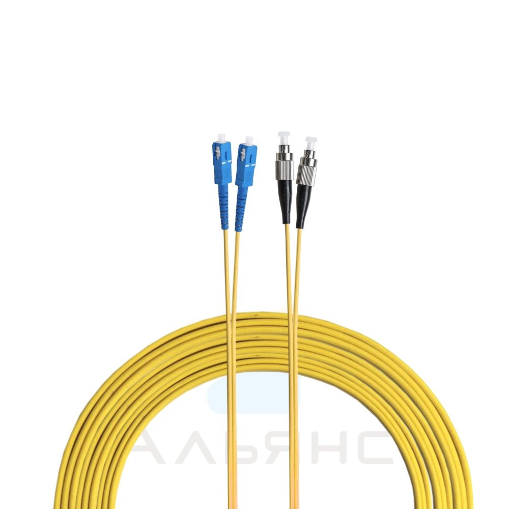 Патчкорд FC/UPC-SC/UPC  2мм SM 9/125 Duplex - 1 м