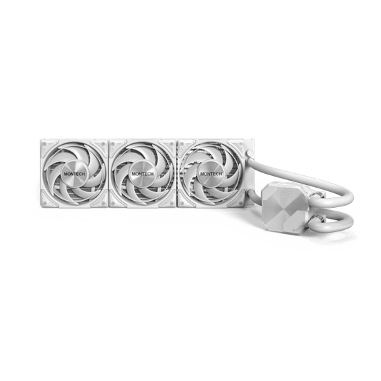 Водяное охлаждение для CPU Montech HyperFlow Silent 360 (W) TDP 350W 3x120 115x-1851/AM3-AM5 White