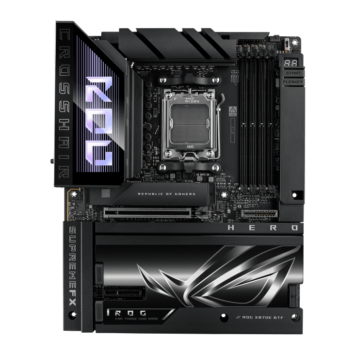 Материнская плата ASUS ROG CROSSHAIR X870E HERO BTF AM5 4xDDR5 4xSATA Raid 5xM.2 4xType-C HDMI ATX