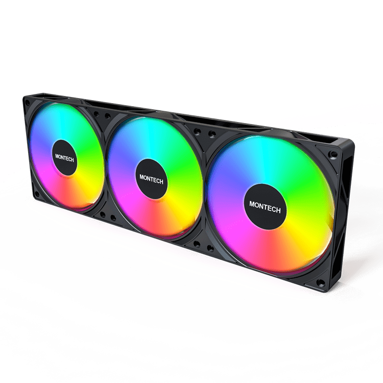 Водяное охлаждение для CPU Montech PureFlow ARGB 360 (B) TDP 320W 3x120 115x-1851/AM4/AM5 Black