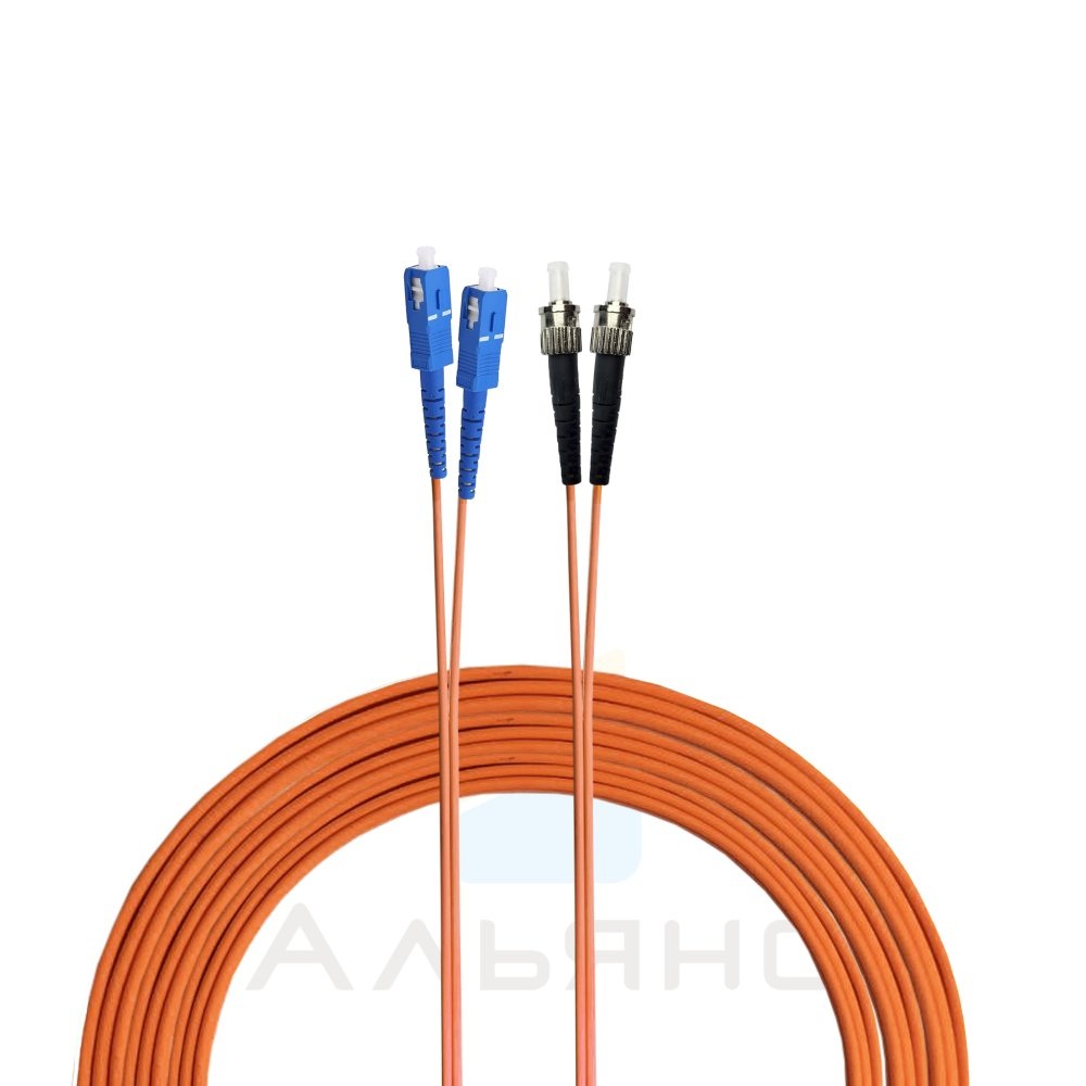 Патчкорд ST/UPC-SC/UPC 2мм MM 50/125 OM2 Duplex - 1 м