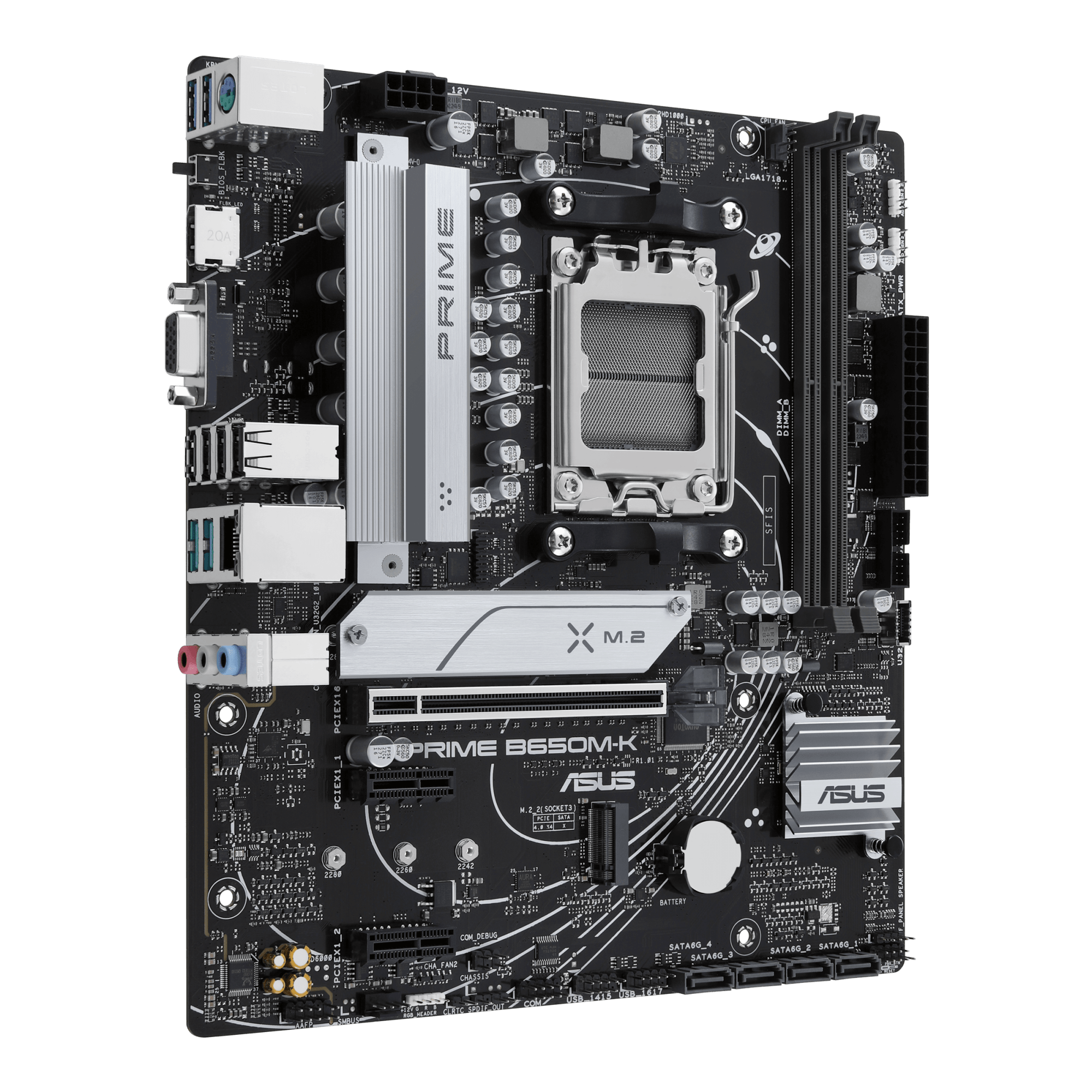 Материнская плата ASUS PRIME B650M-K AM5 2xDDR5 4xSATA3 RAID 2xM.2 VGA HDMI DP mATX