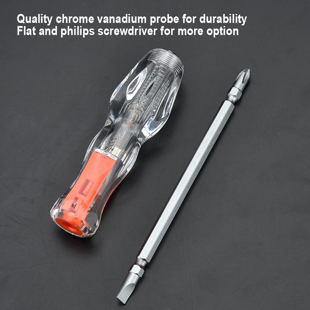 Отвертка-тестер напряжения (пробник) 80-550V, 205 мм. Арт.660007