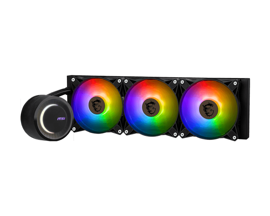 Водяное охлаждение для CPU MSI MAG CORELIQUID E360. Socket Intel/AMD, 4pin, Fan 3x120см, ARGB, Black