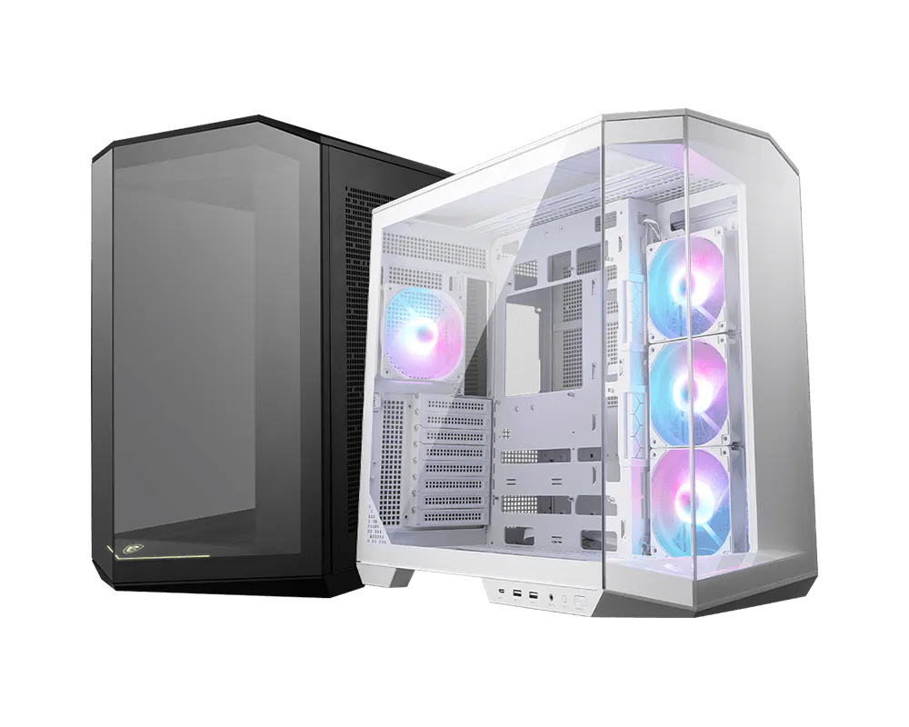 Компьютерный корпус MSI MAG PANO 100R PZ WHITE  Back-connect: ATX  2x3.5"/2.5", 1xUSB-C White