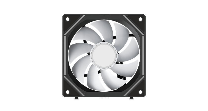 Вентилятор для корпуса Ocypus Gamma F12 UNI BK ARGB 1x(123x120x25mm), 800-1800 RPM Черный
