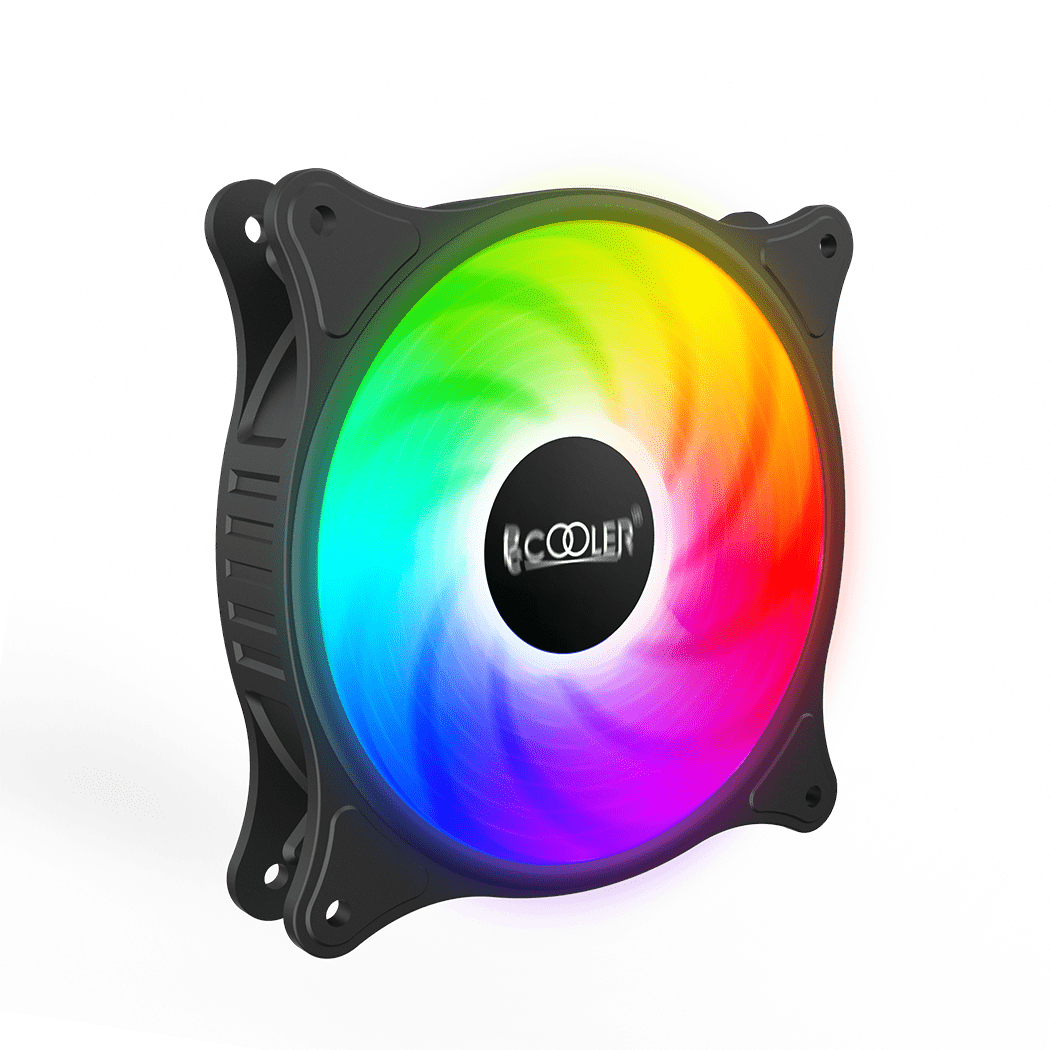 Вентилятор для корпуса PCCooler FX-120-3 120mm LED SRGB 3 pin + Molex 1200 RPM Black