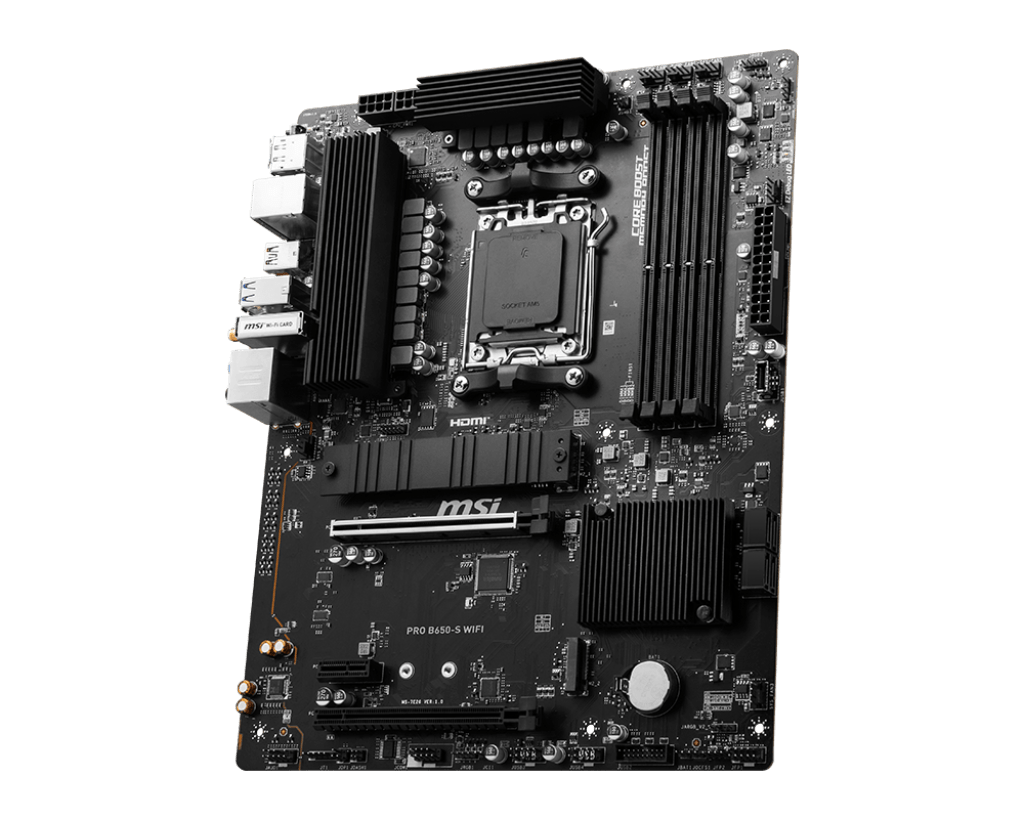 Материнская плата MSI PRO B650-S WIFI AM5 B650 4xDDR5 4xSATA3 RAID 2xM.2 HDMI DP ATX