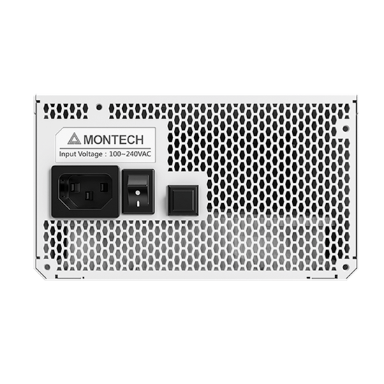 Блок питания Montech 1200W, TITAN PLA 1200W, Full Modular, 80+ PLATINUM, КПД 90%, Fan 135mm, Белый