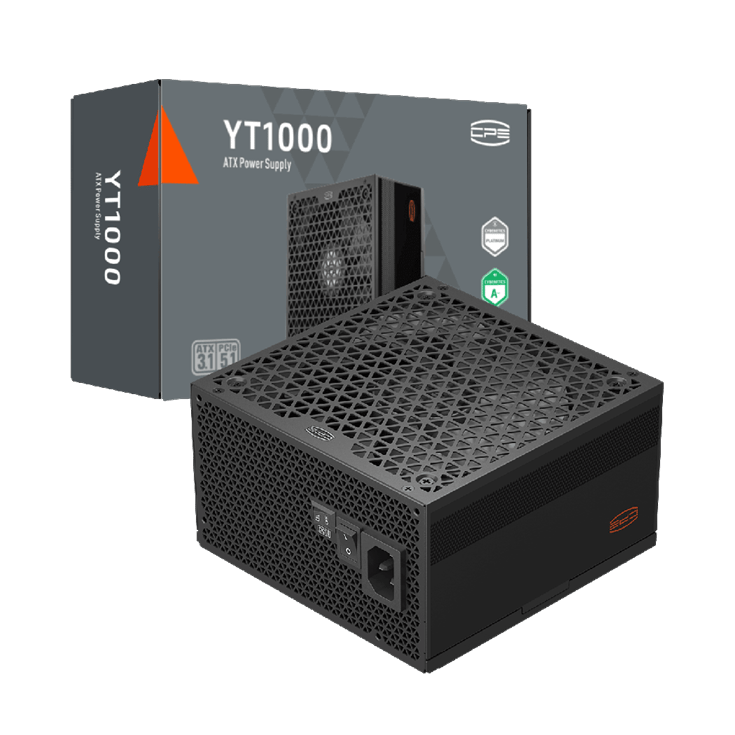 Блок питания PCCooler 1000W, YT1000, Full Modular, PLATINUM, 93.5%, Fan 135mm, Черный, P5-YT1000-P1F