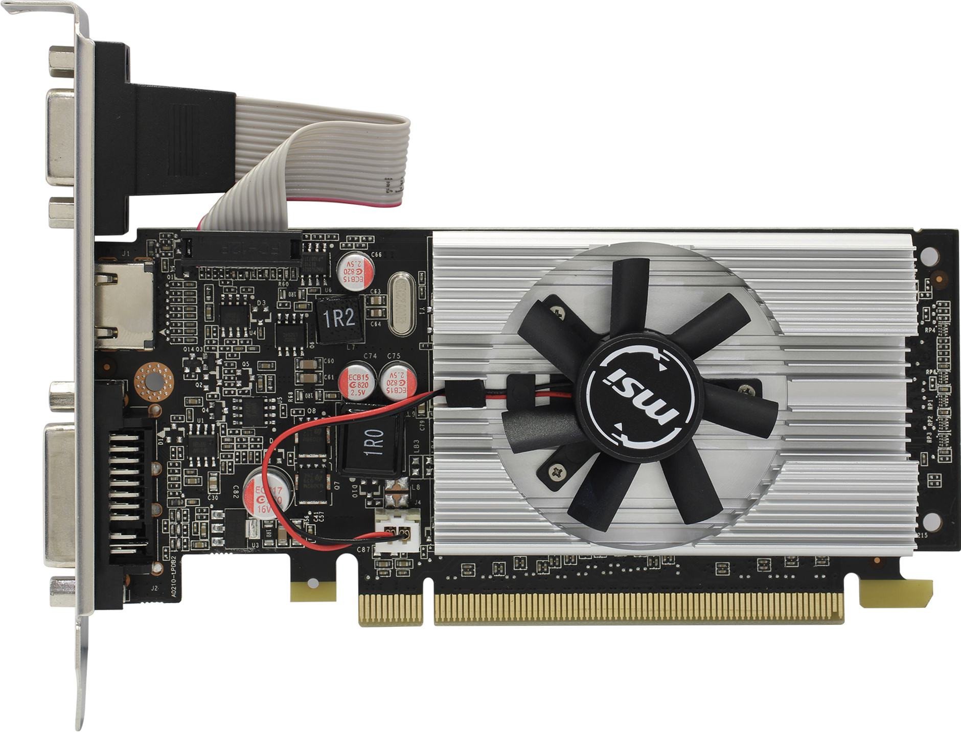 Видеокарта MSI GeForce 210, 1GB DDR3 64-bit 1xVGA 1xDVI 1xHDMI N210-1GD3/LP