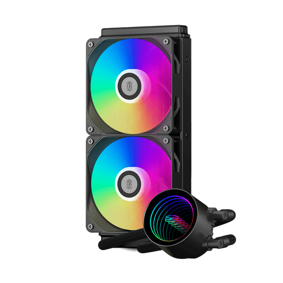 Водяное охлаждение для CPU PCCooler DA240 V2 ARGB BK TDP 270W 115X/1200/1700/1851/AM4/AM5 Черный