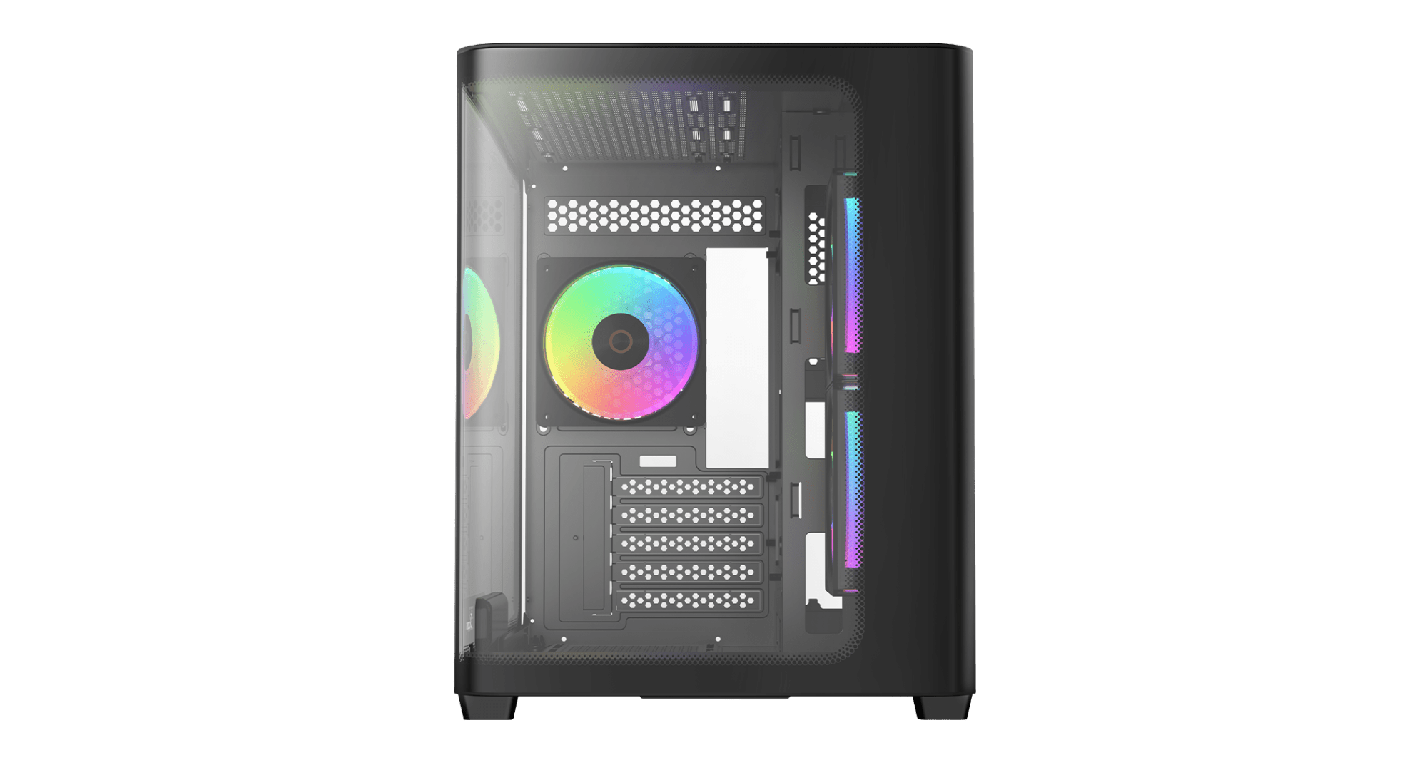 Корпус Ocypus Iota C50 BK Curve ARGB Digital mATX/ITX 2xUSB Type-C Черный Iota-C50-BKD300CD-GL
