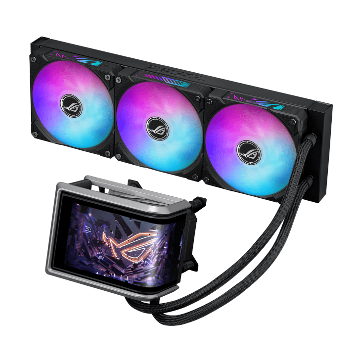 Водяное охлаждение CPU Asus ROG RYUO IV 360 ARGB, 3x120mm Liquid CPU Cooler, AMOLED-display, Black