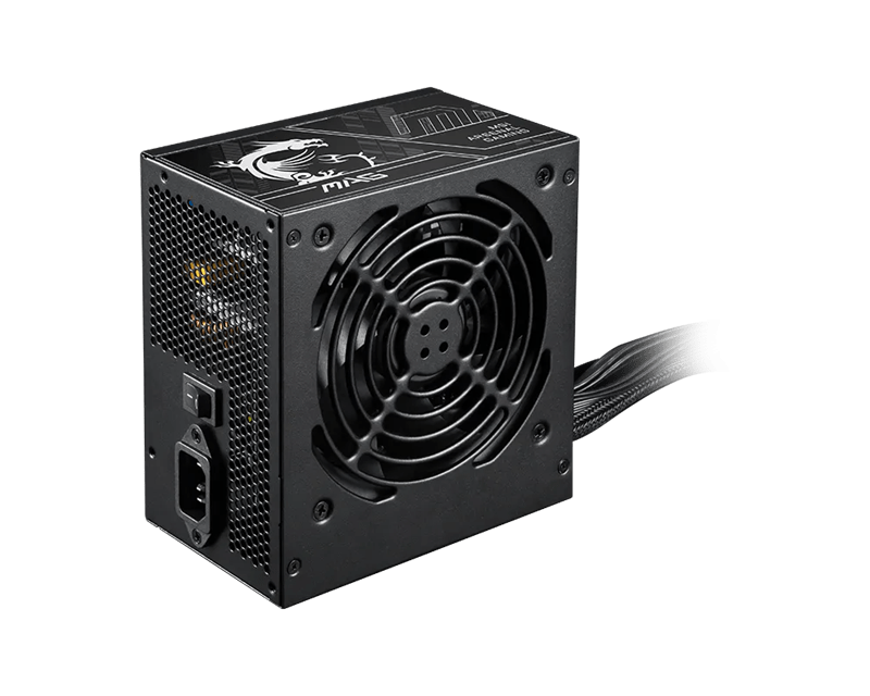 Блок питания MSI  750W, MAG A750BN PCIE5 II, Non Modular, ATX, 80+ BRONZE, >85%, Fan 120mm, Черный
