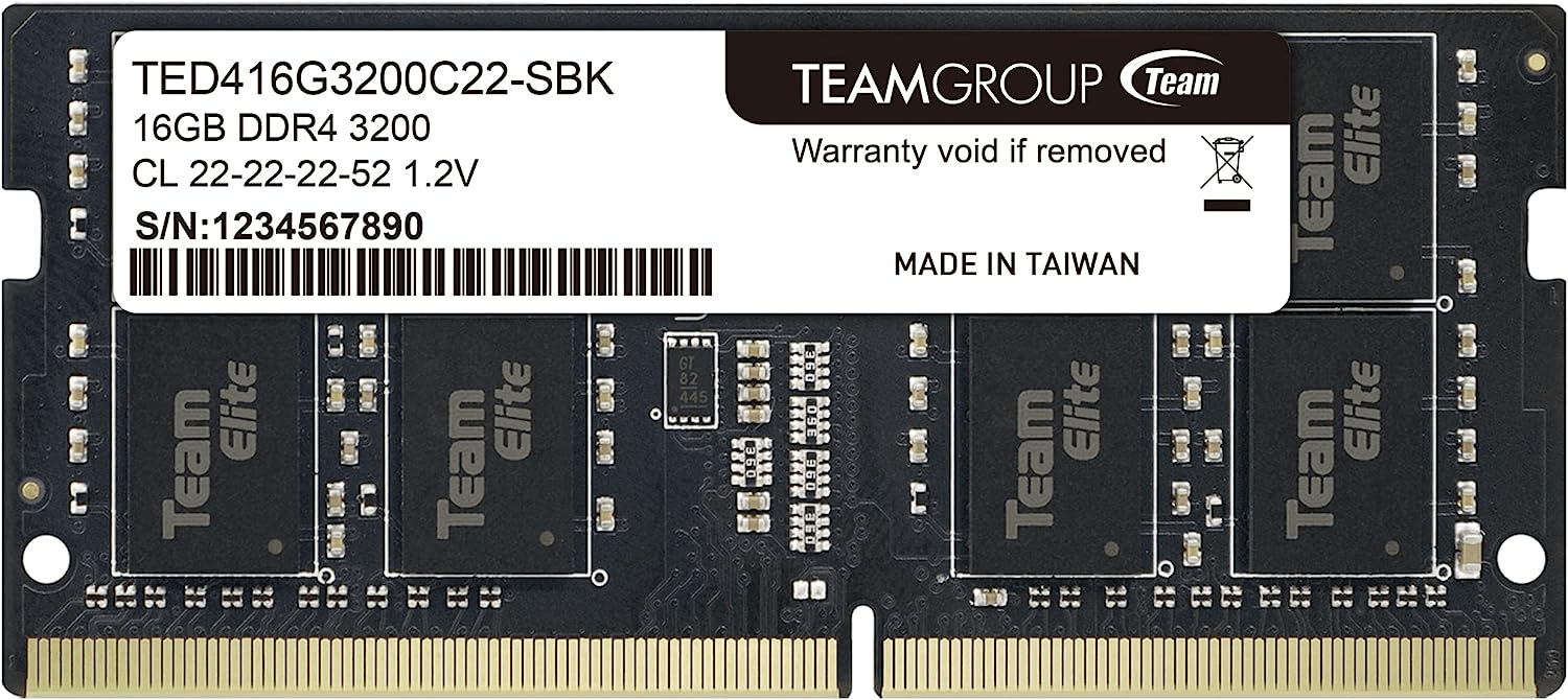 Оперативная память для ноутбука 16GB DDR4 3200Mhz Team Group ELITE SO-DIMM TED416G3200C22-S01