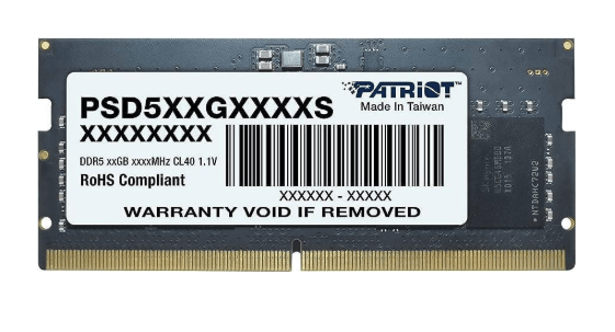 Оперативная память для ноутбука 32GB 4800MHz DDR5 Patriot SL SO-DIMM PC5-38400 PSD532G48002S