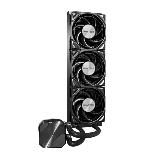 Водяное охлаждение для CPU Montech HyperFlow Silent 360 (B) TDP 350W 3x120 115x-1851/AM3-AM5 Black