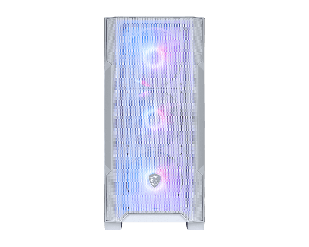 Компьютерный корпус MSI MAG FORGE M100R WHITE mATX/Mini-ITX, 2xUSB 2.0, USB 3.2, Audio, Mic, mATX