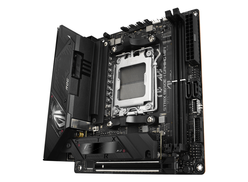 Материнская плата ASUS ROG STRIX B650E-I GAMING WIFI AM5 2xDDR5 2xSATA3 Raid 2xM.2 HDMI USB3.2 M-ITX