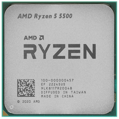 Процессор AMD Ryzen 5 5500 3,6Гц (4,2ГГц Turbo) AM4 7nm 6/12 3Mb L3 16Mb 65W OEM
