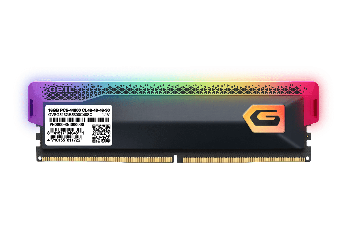 Оперативная память 64GB Kit (2x32GB) GEIL Orion V RGB 5600Mhz DDR5 CL38 GVSG564GB5600C38ADC Grey
