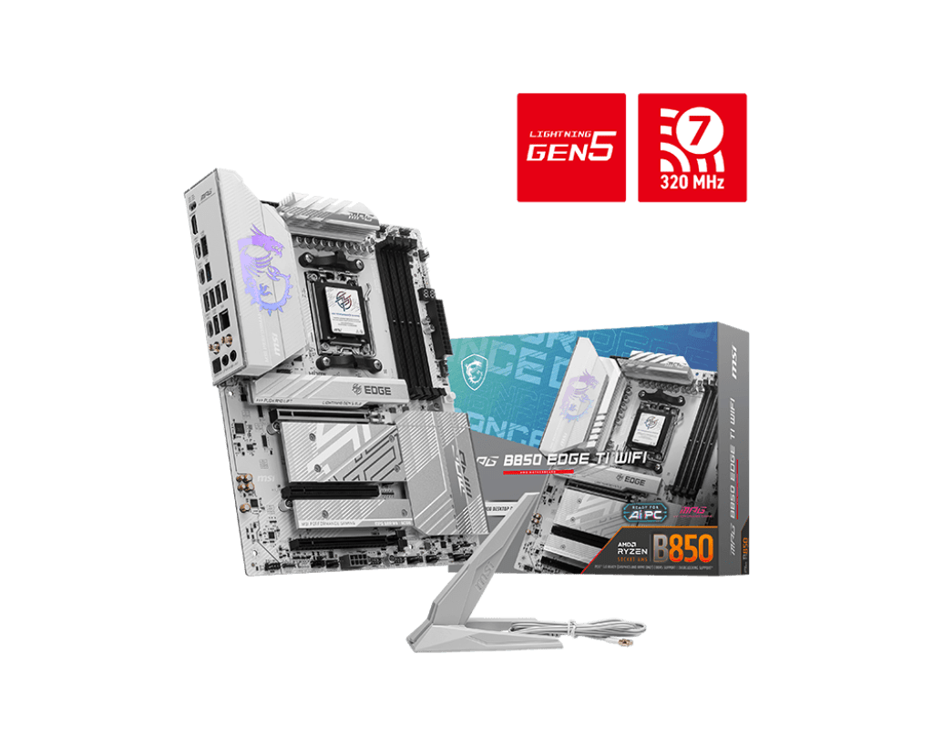 Материнская плата MSI MPG B850 EDGE TI WIFI AM5 B850 4xDDR5 4xSATA3 RAID 4xM.2 1xHDMI 3xType-C ATX