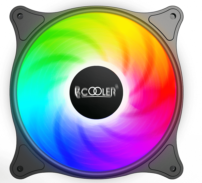 Вентилятор для корпуса PCCooler FX-120-3 120mm LED SRGB 3 pin + Molex 1200 RPM Black