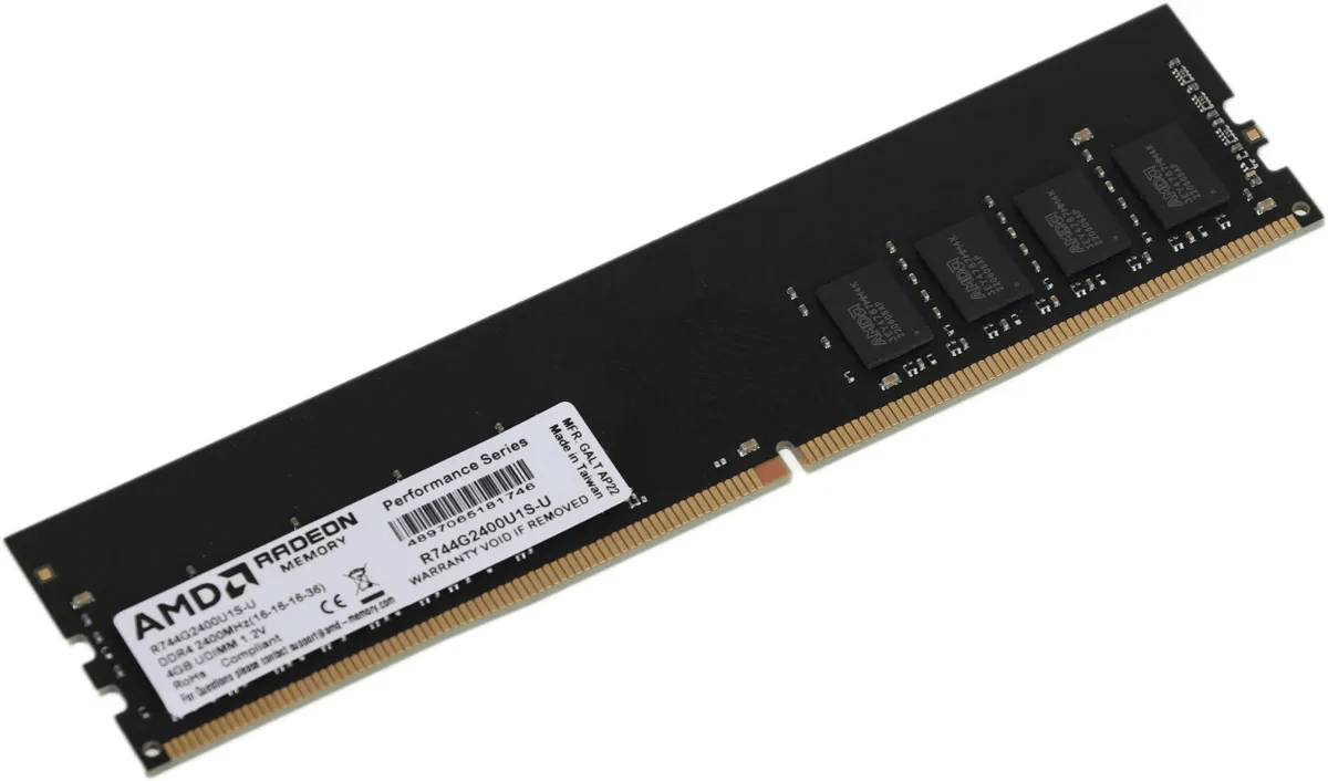 Оперативная память  4GB DDR4 2400MHz AMD Radeon R7 Performance Series R744G2400U1S-U Retail Pack