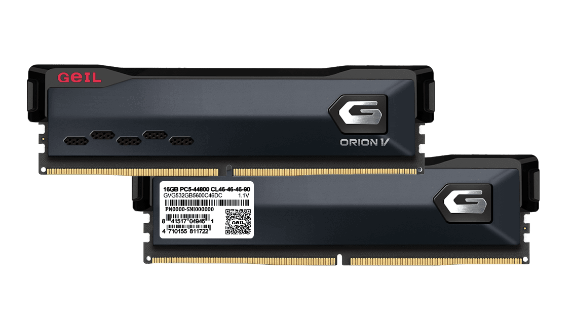 Оперативная память 64GB Kit (2x32GB) GEIL Orion V 5600Mhz DDR5 CL38 GVG564GB5600C38ADC Grey