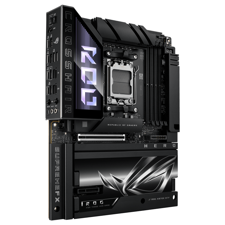 Материнская плата ASUS ROG CROSSHAIR X870E HERO BTF AM5 4xDDR5 4xSATA Raid 5xM.2 4xType-C HDMI ATX
