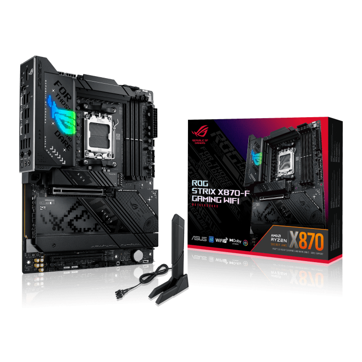 Материнская плата ASUS ROG STRIX X870-F GAMING WIFI AM5 4xDDR5 2xSATA RAID 4xM.2 HDMI DP WiFi ATX