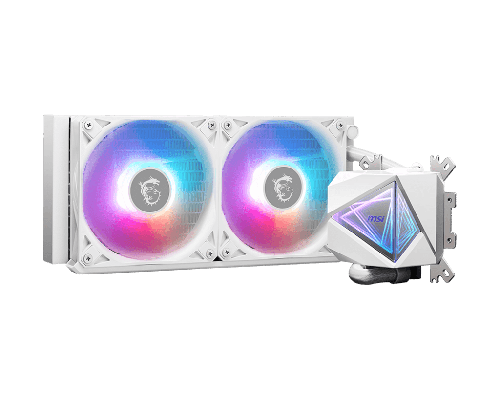 Водяное охлаждение для CPU MSI MAG CORELIQUID I240 WHITE Socket Intel/AMD, ARGB, Fan 2x120см Белый