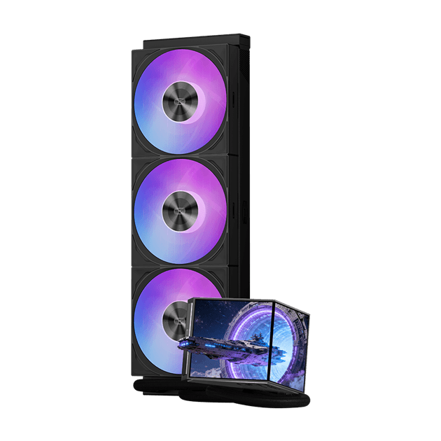 Водяное охлаждение для CPU PCCooler DX360 ARGB Display BK TDP 320W 1200/1700/1851/AM4/AM5 Черный