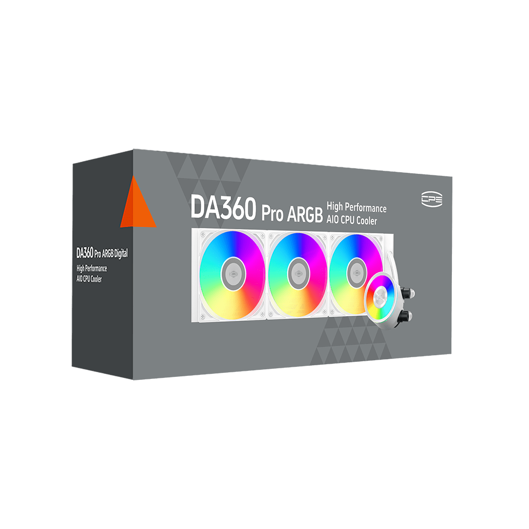 Водяное охлаждение для CPU PCCooler DA360 Pro ARGB  WH TDP 300W 1200/1700/1851/20XX/AM5/AM4 Белый