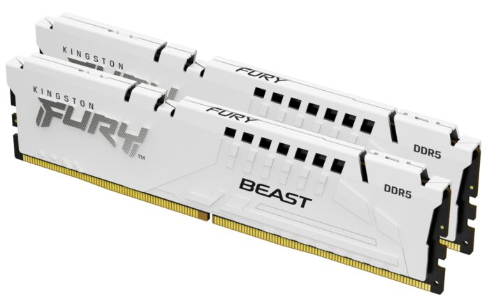 Оперативная память  32GB Kit (2x16) DDR5 6000MHz Kingston FURY Beast White EX CL36 KF560C36BWE2K2-32