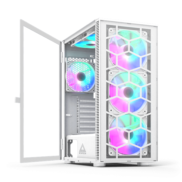 Корпус Montech X3 GLASS (W) ATX/Micro-ATX/Mini-ITX 1xUSB3.0 2xUSB2.0 1xAudio 1xMic Белый